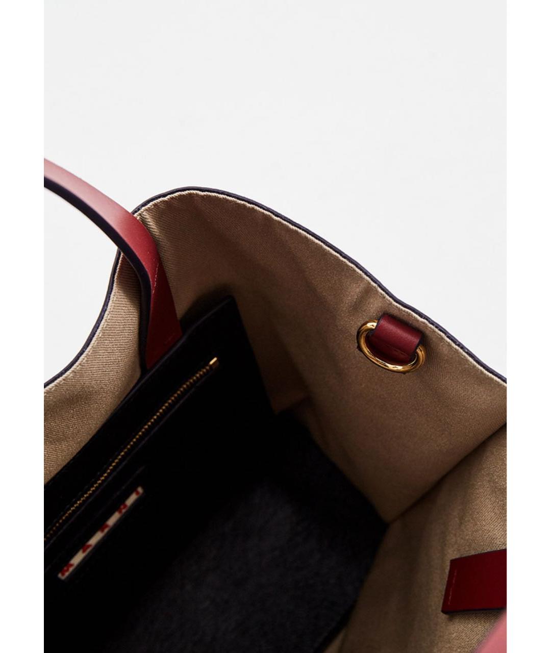 MARNI Черная кожаная сумка с короткими ручками, фото 4