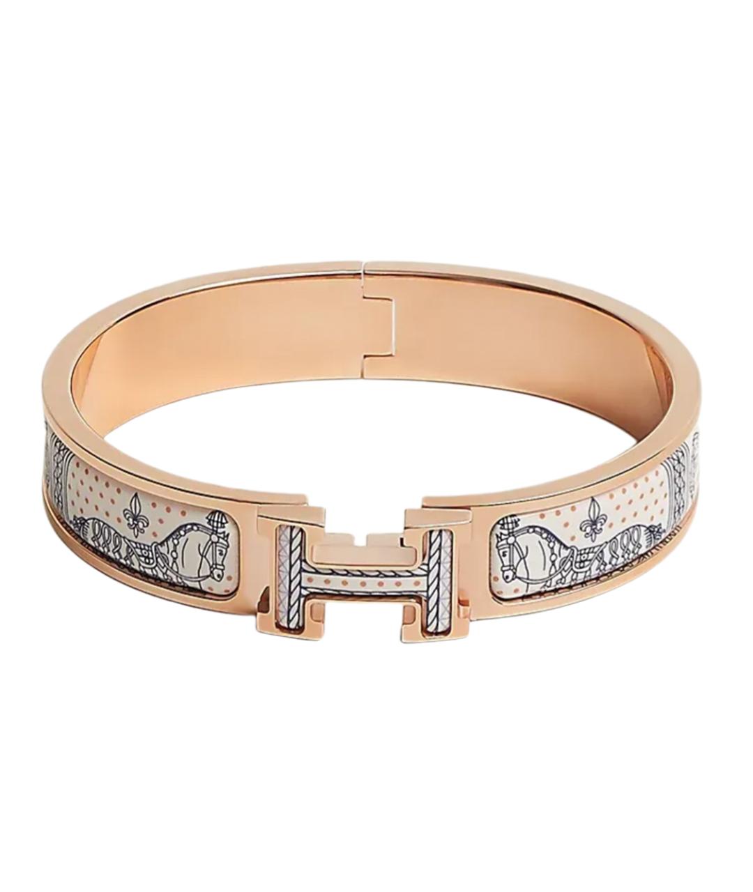 HERMES Розовый металлический браслет, фото 1