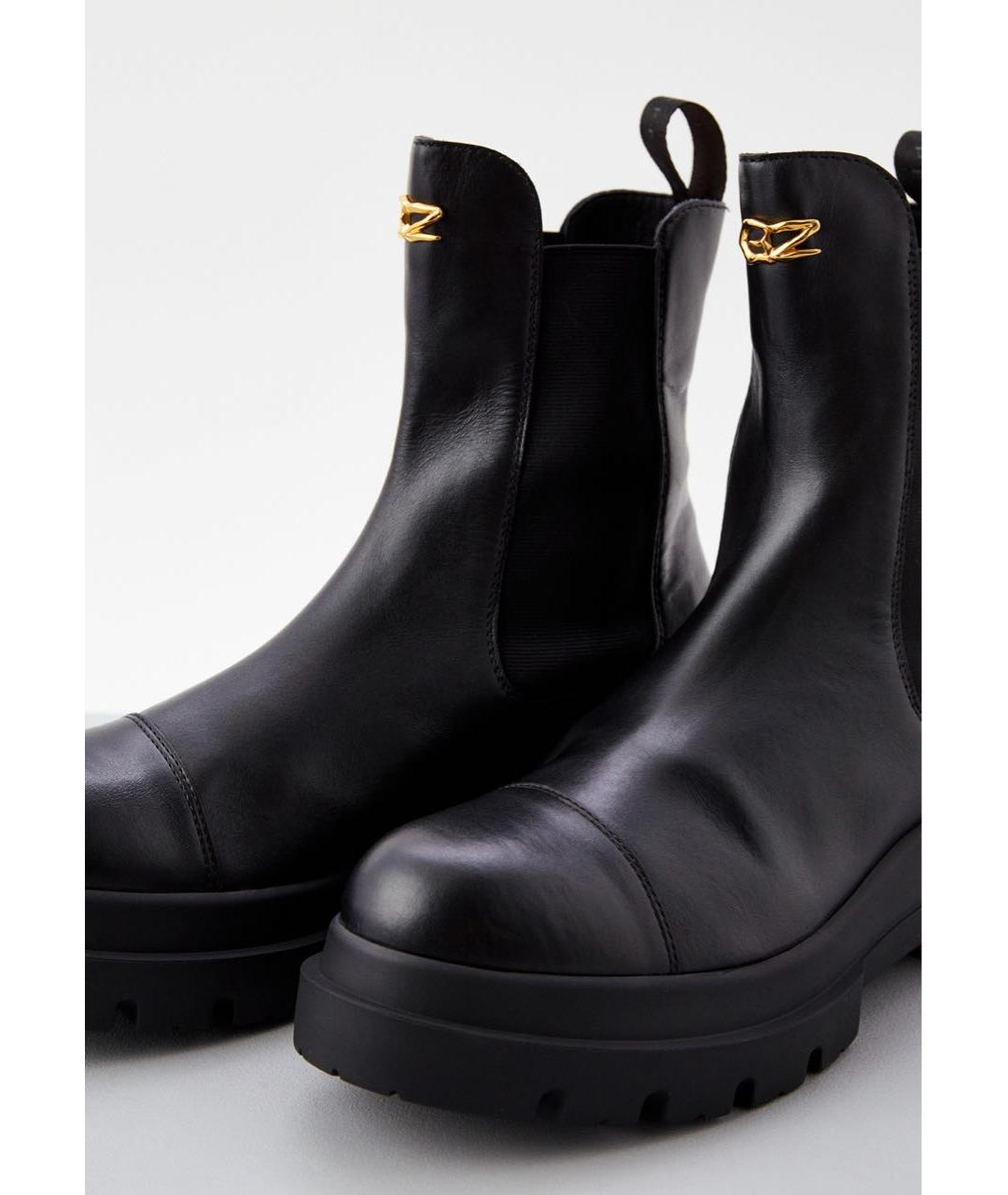 GIUSEPPE ZANOTTI DESIGN Черные кожаные ботинки, фото 4
