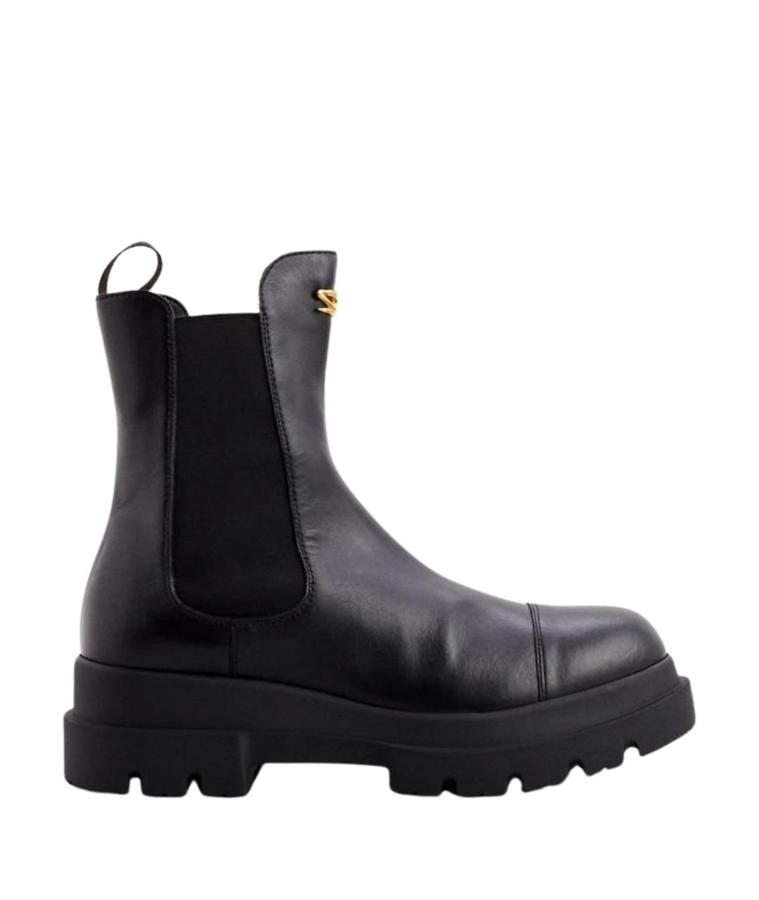 GIUSEPPE ZANOTTI DESIGN Черные кожаные ботинки, фото 1