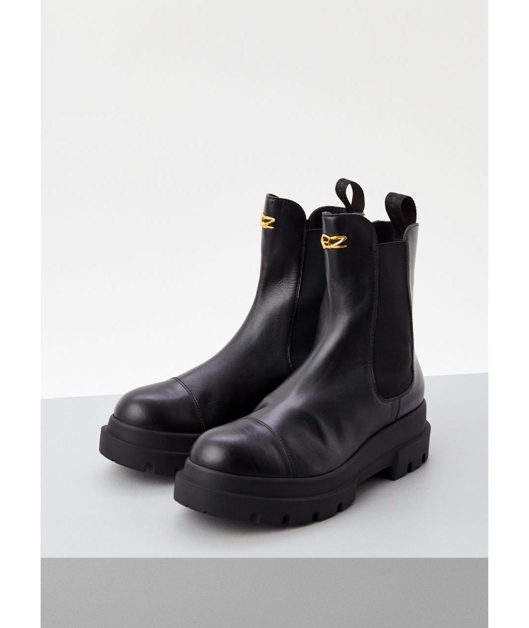 GIUSEPPE ZANOTTI DESIGN Черные кожаные ботинки, фото 2