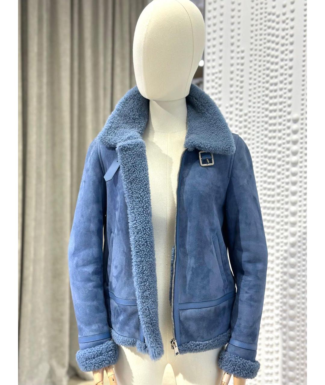 GUCCI Голубая замшевая дубленка, фото 2