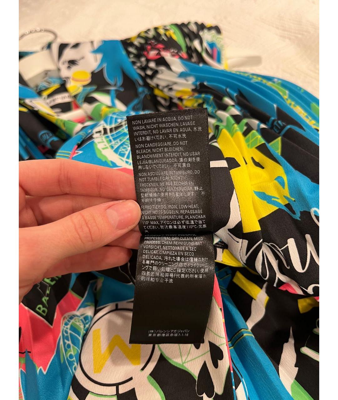 BALENCIAGA Мульти полиэстеровое повседневное платье, фото 6