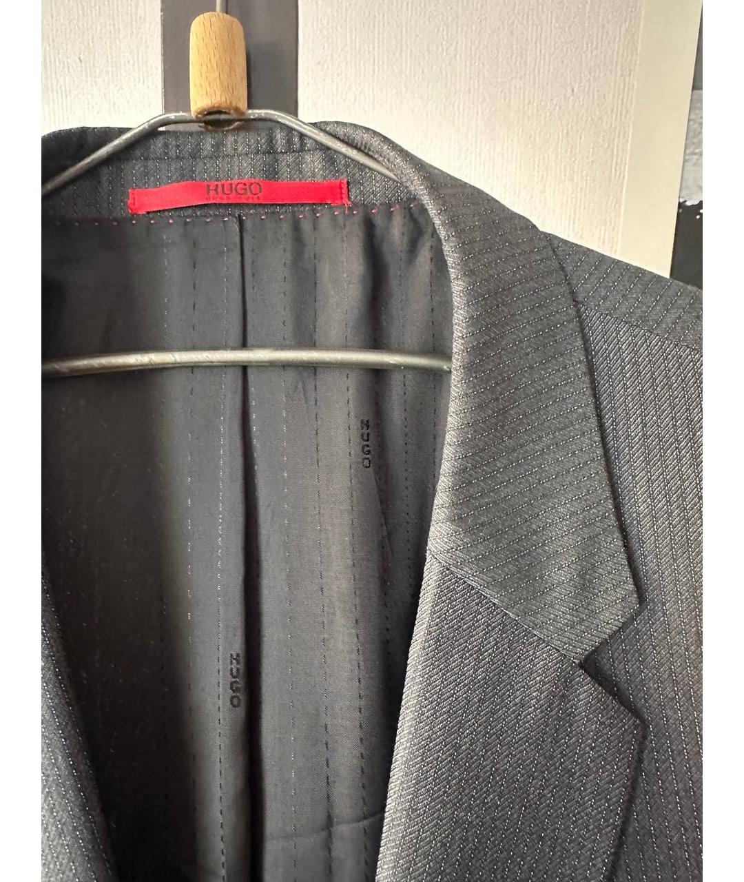 HUGO BOSS Серый шерстяной пиджак, фото 3