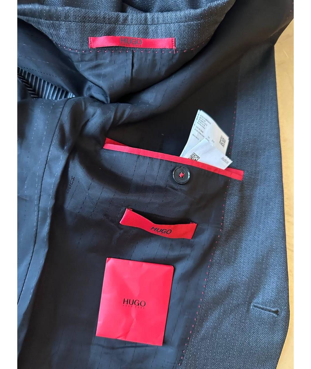 HUGO BOSS Серый шерстяной пиджак, фото 4