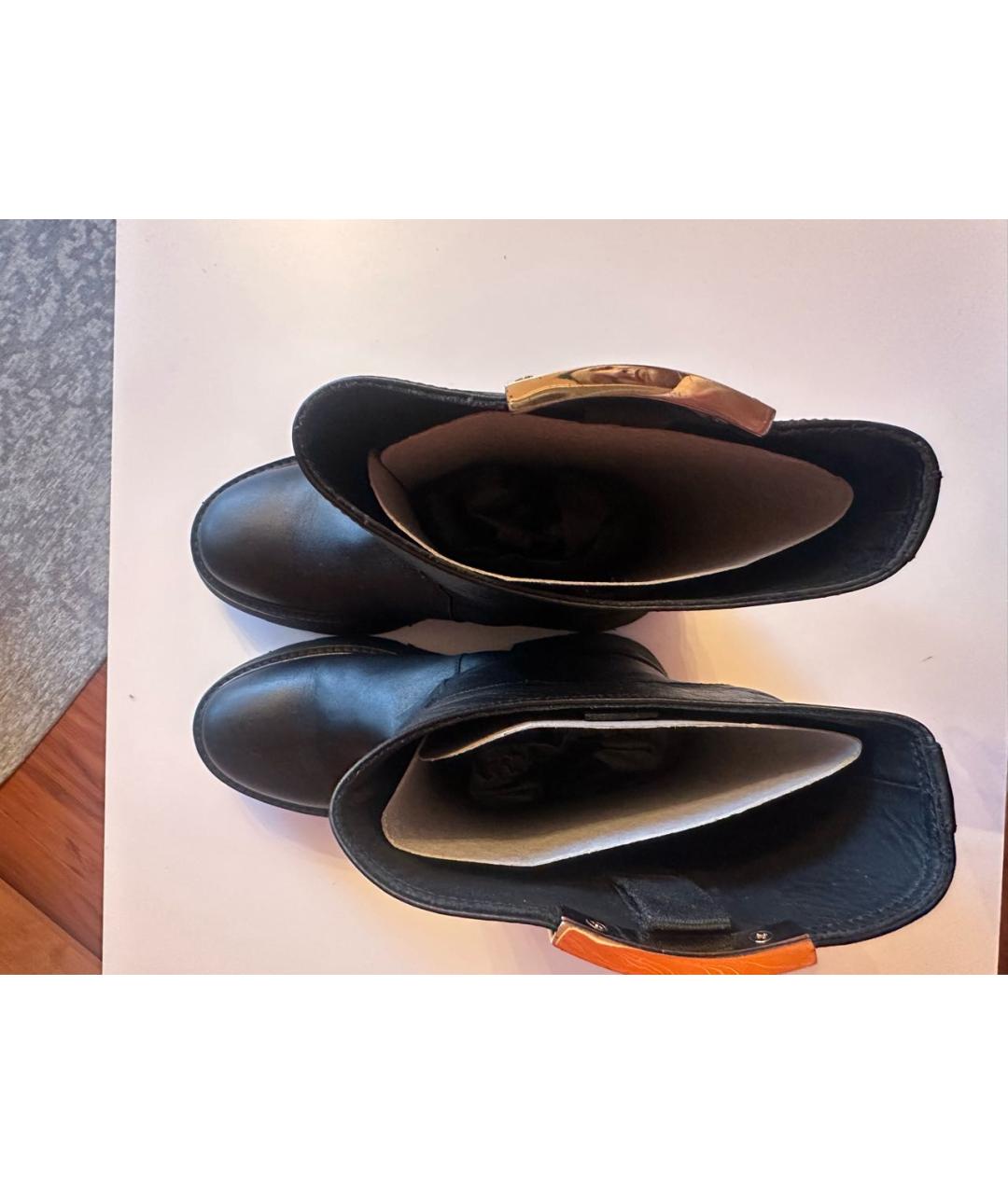 NO. 21 Черные кожаные полусапоги, фото 3