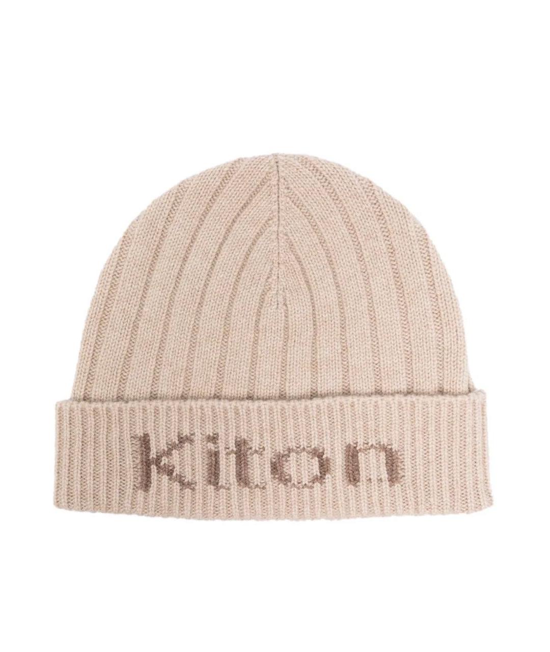 KITON Бежевая кашемировая шапка, фото 6