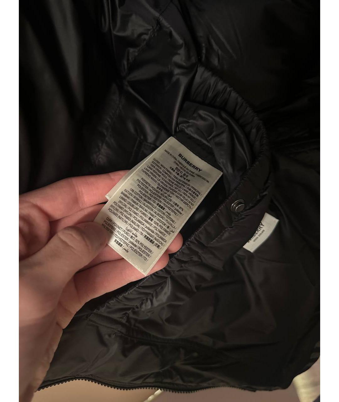 BURBERRY Черная шерстяная куртка, фото 4