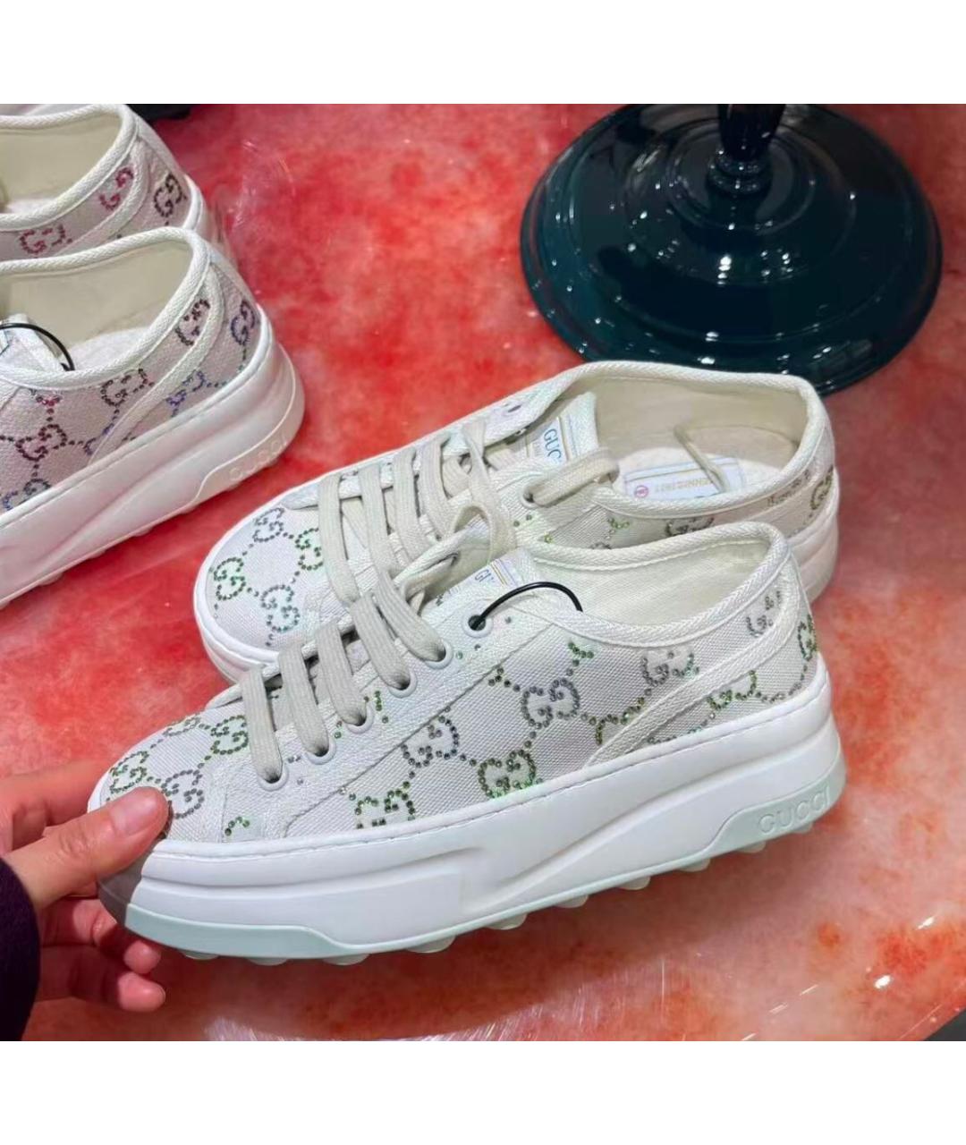 GUCCI Мульти текстильные кеды, фото 2