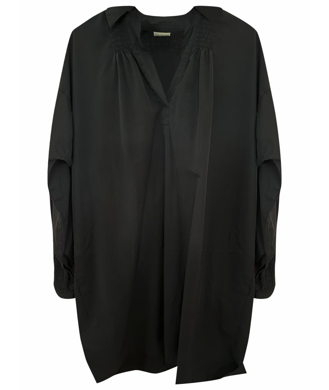 DRIES VAN NOTEN Черное хлопковое повседневное платье, фото 1