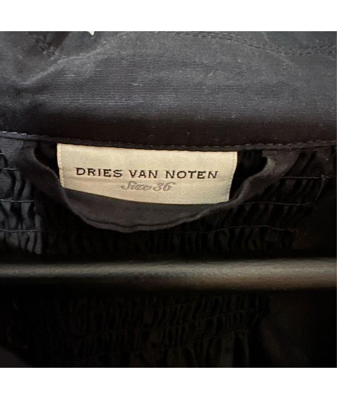 DRIES VAN NOTEN Черное хлопковое повседневное платье, фото 3