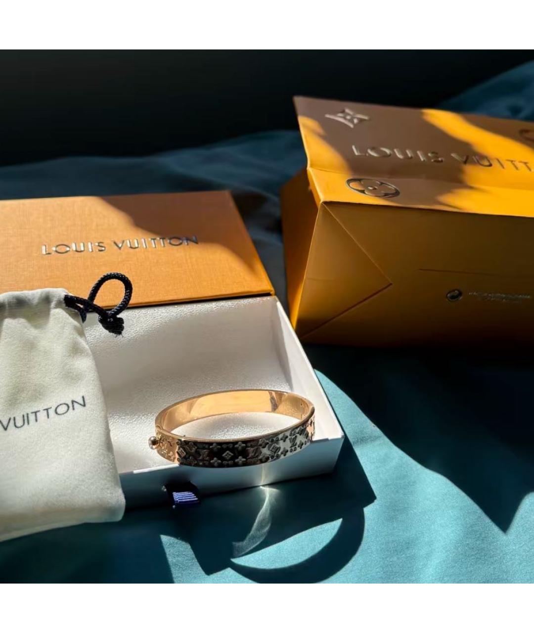 LOUIS VUITTON Золотой металлический браслет, фото 3