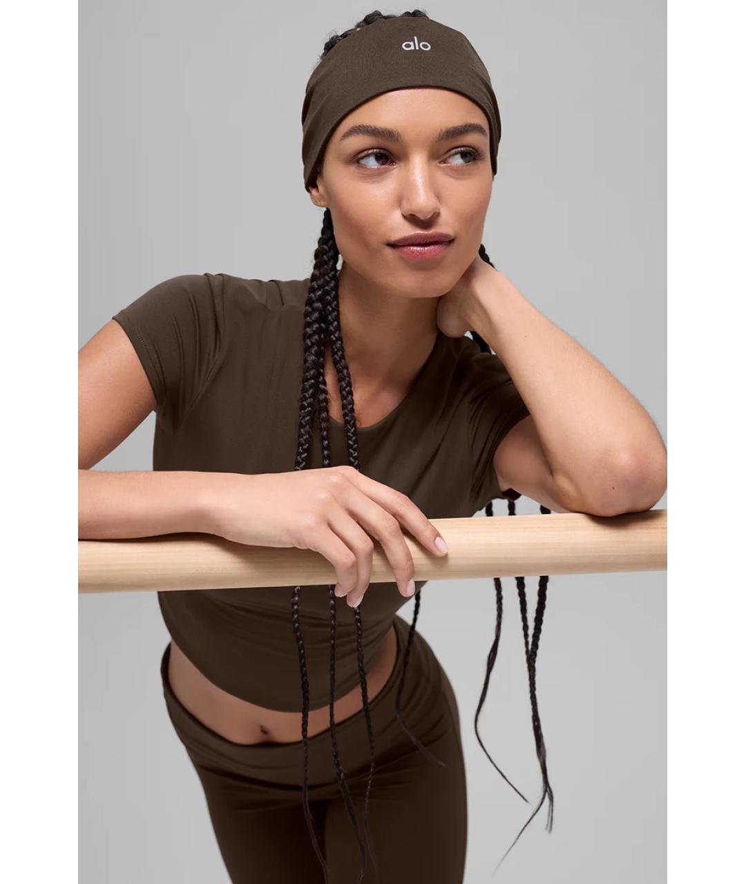 ALO YOGA Коричневая повязка, фото 3