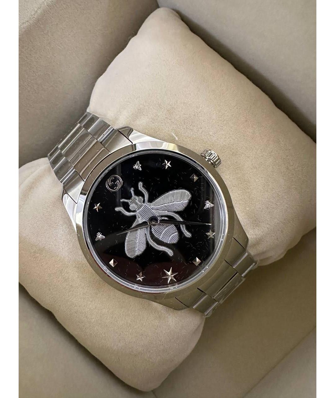 GUCCI Серебряные стальные часы, фото 2