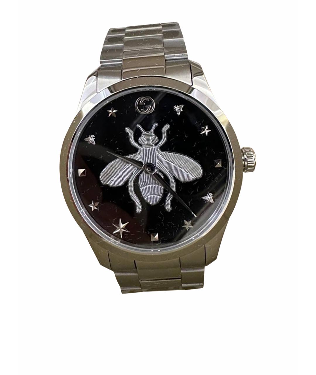 GUCCI Серебряные стальные часы, фото 1