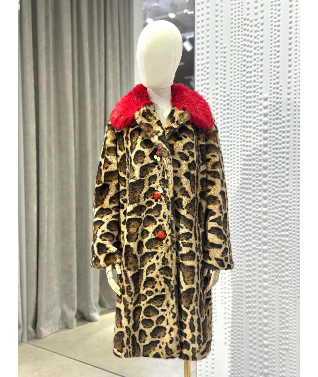 DOLCE&GABBANA Мульти меховая шуба, фото 2