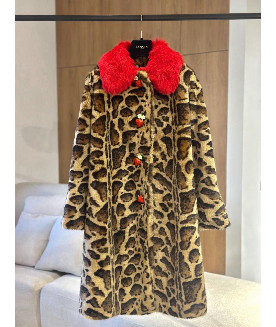 DOLCE&GABBANA Мульти меховая шуба, фото 5