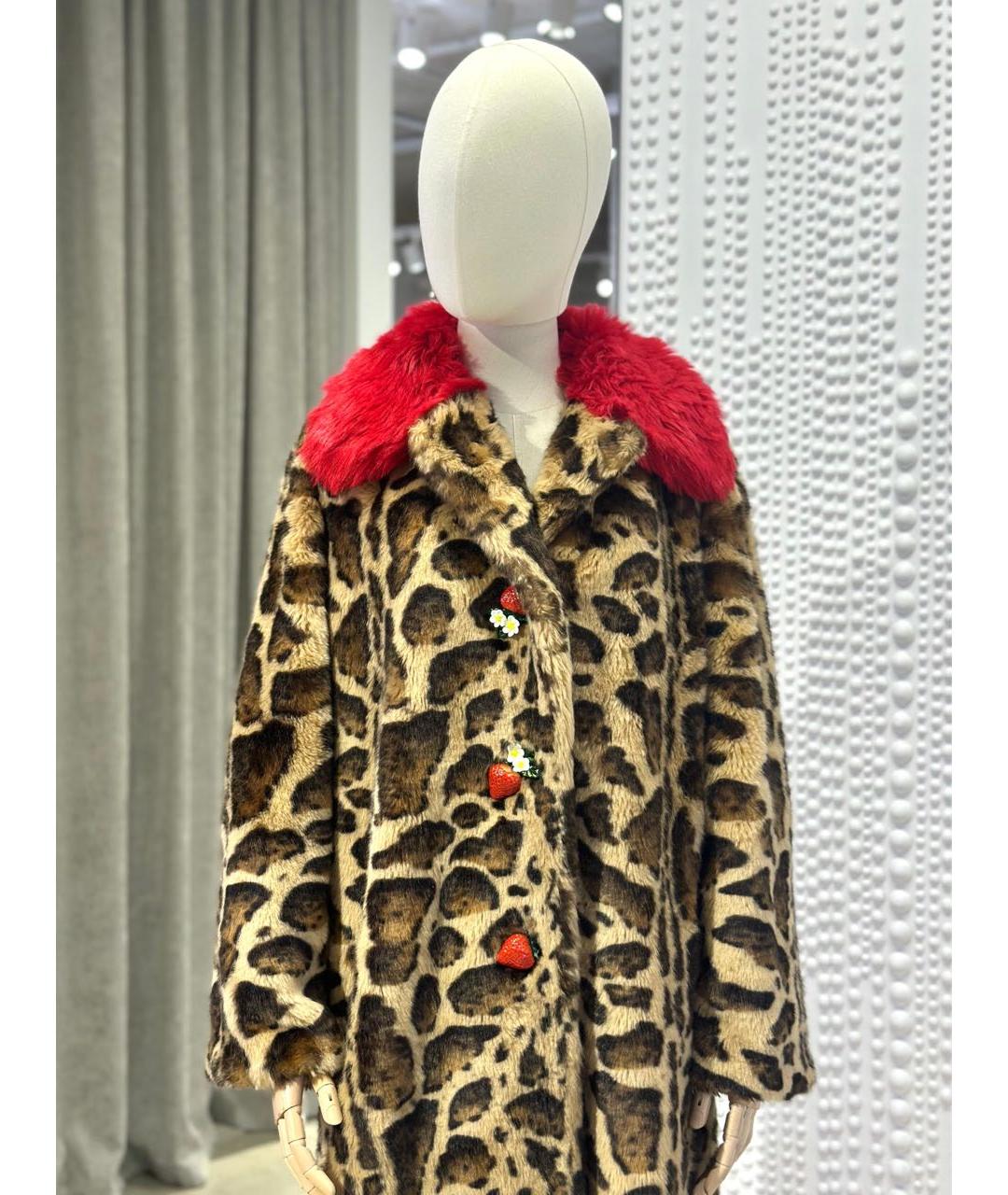 DOLCE&GABBANA Мульти меховая шуба, фото 3