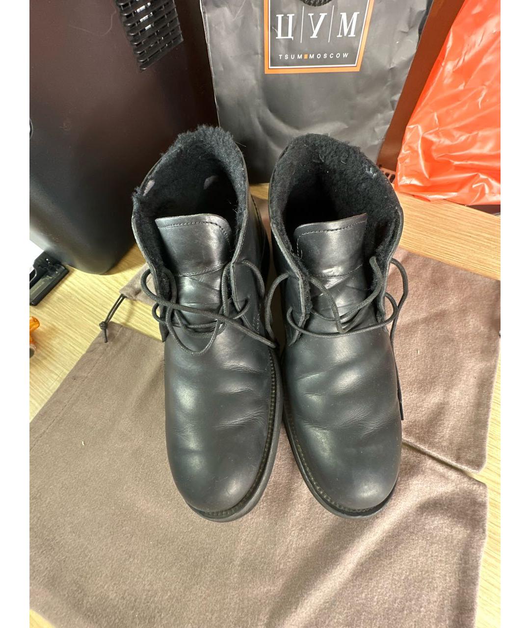 TOD'S Черные кожаные высокие ботинки, фото 2