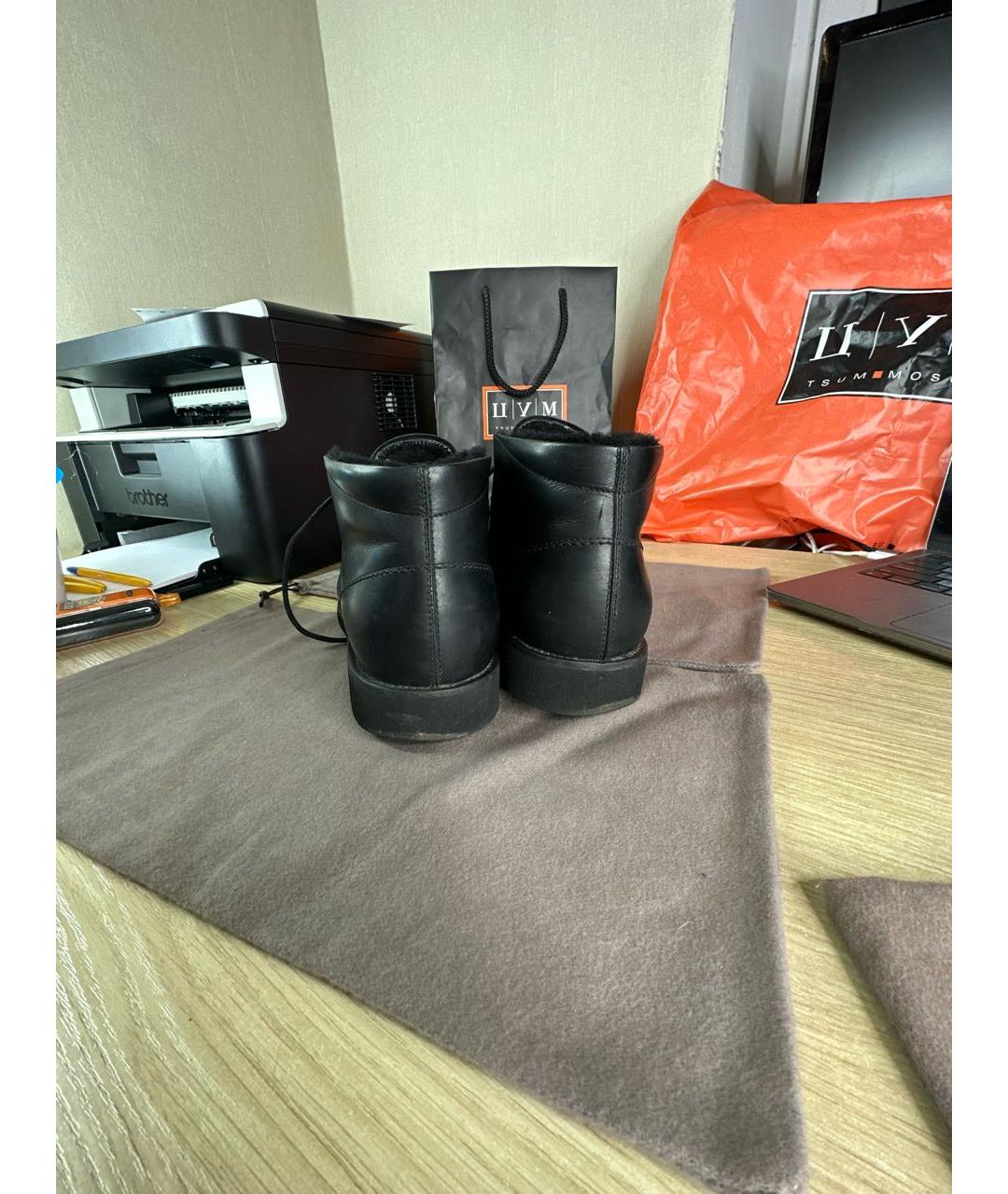 TOD'S Черные кожаные высокие ботинки, фото 4