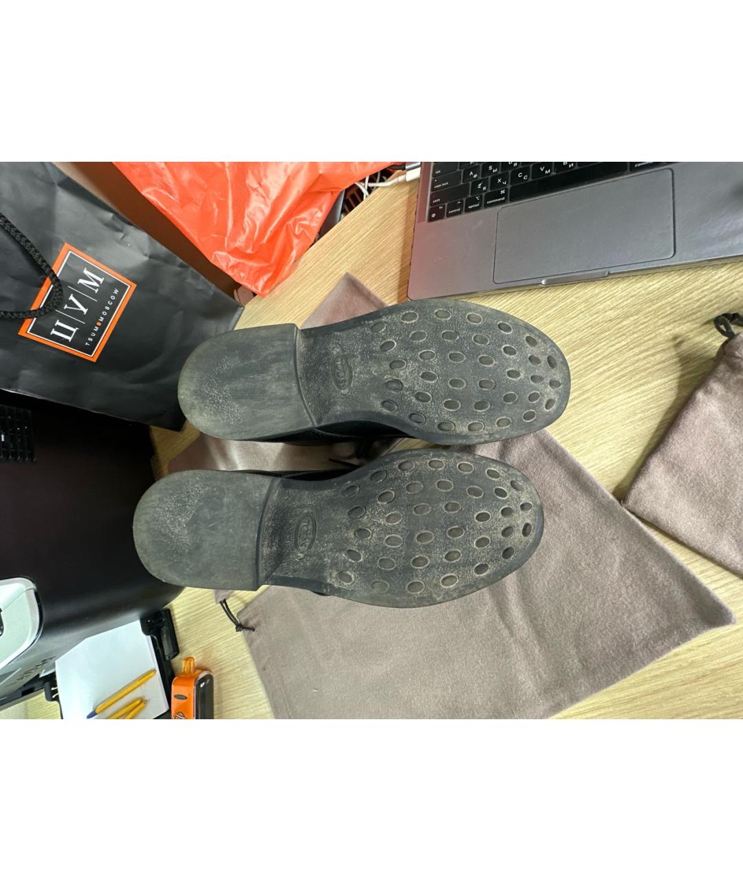 TOD'S Черные кожаные высокие ботинки, фото 5