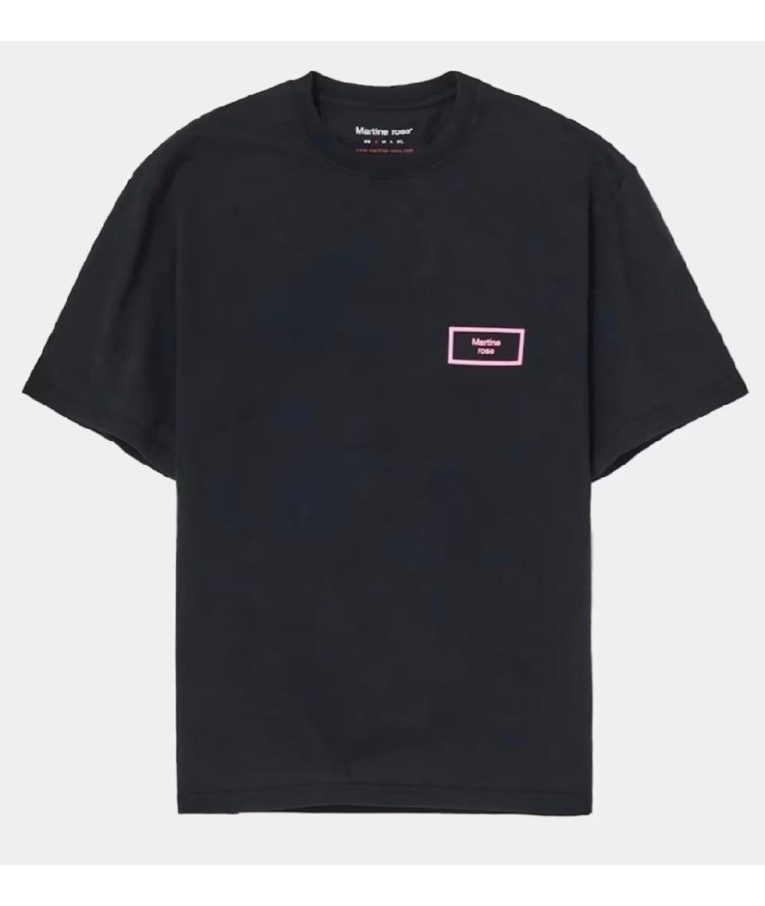 MARTINE ROSE Антрацитовая хлопковая футболка, фото 6