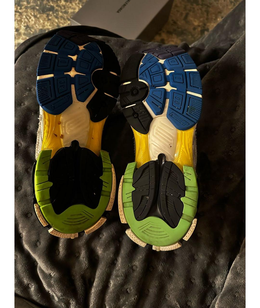 BALENCIAGA Белые текстильные низкие кроссовки / кеды, фото 5