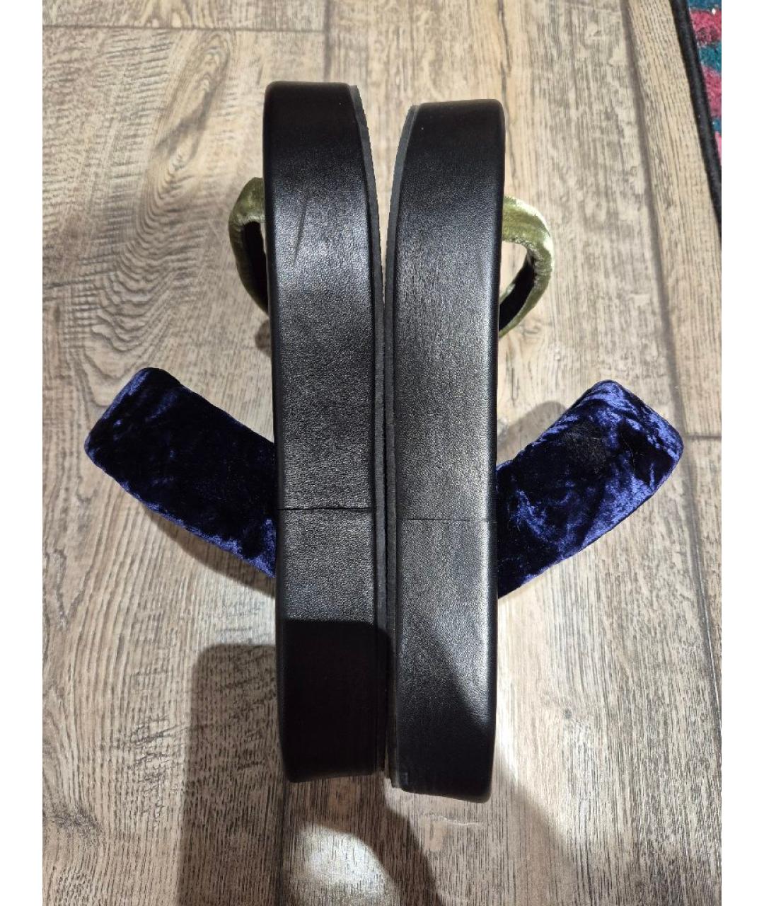 DRIES VAN NOTEN Мульти бархатные босоножки, фото 5