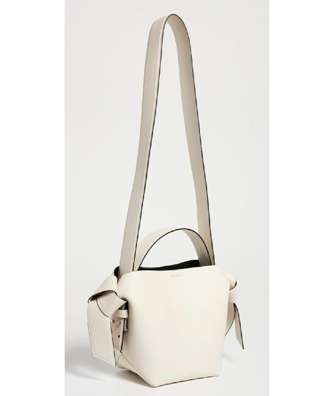 ACNE STUDIOS Бежевая кожаная сумка через плечо, фото 4