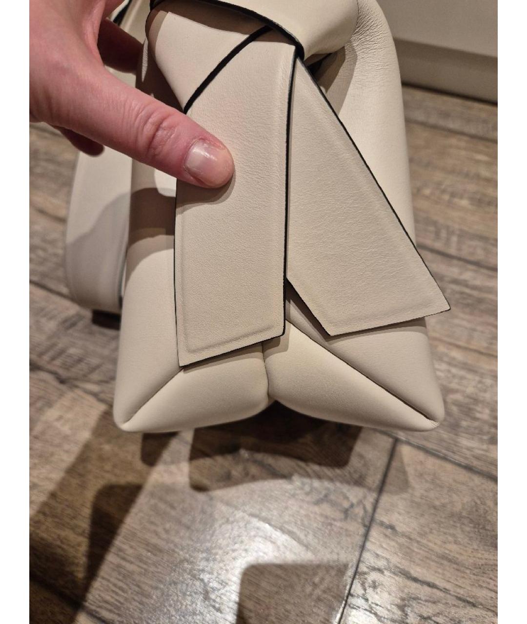 ACNE STUDIOS Бежевая кожаная сумка через плечо, фото 7