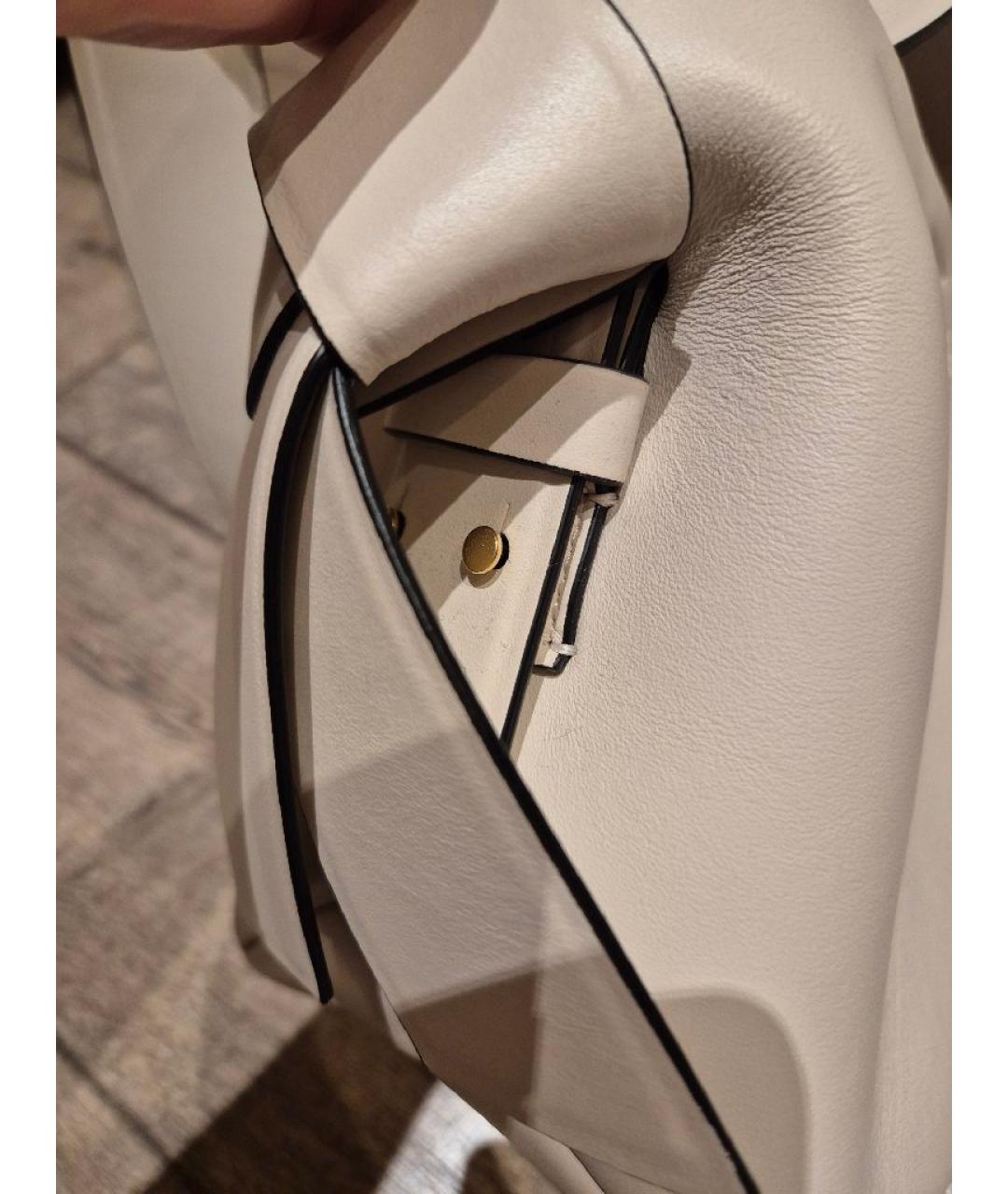 ACNE STUDIOS Бежевая кожаная сумка через плечо, фото 6