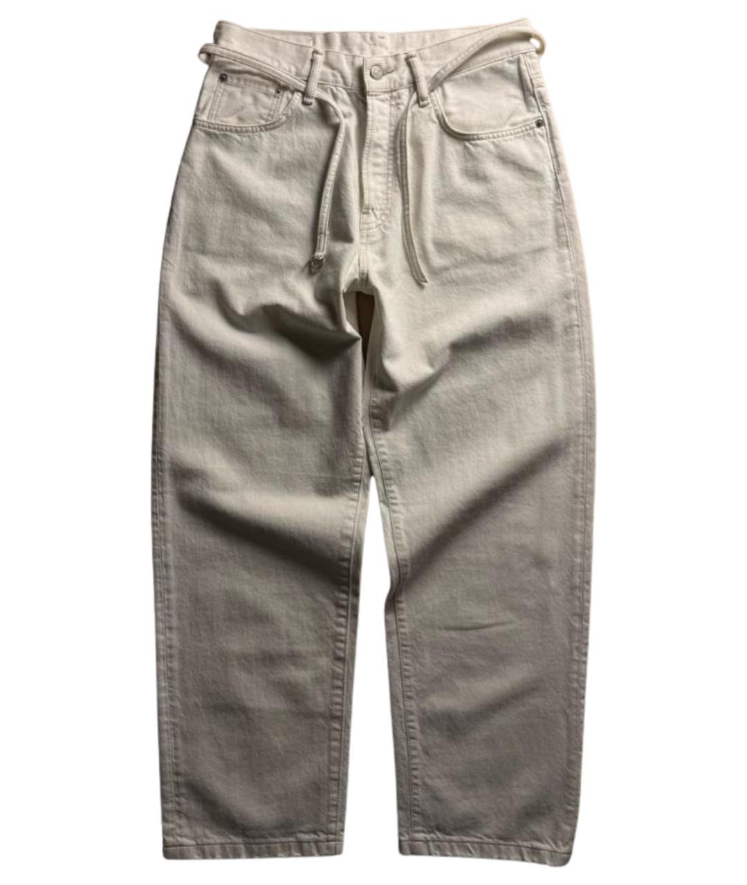 ACNE STUDIOS Бежевые хлопковые прямые джинсы, фото 1
