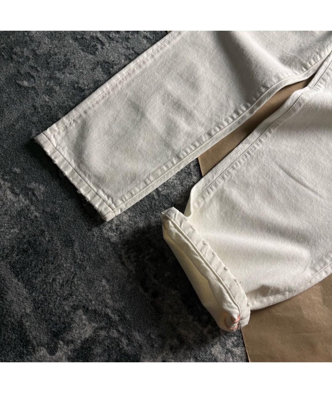 ACNE STUDIOS Бежевые хлопковые прямые джинсы, фото 6