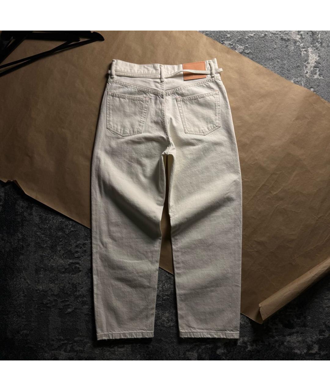 ACNE STUDIOS Бежевые хлопковые прямые джинсы, фото 2