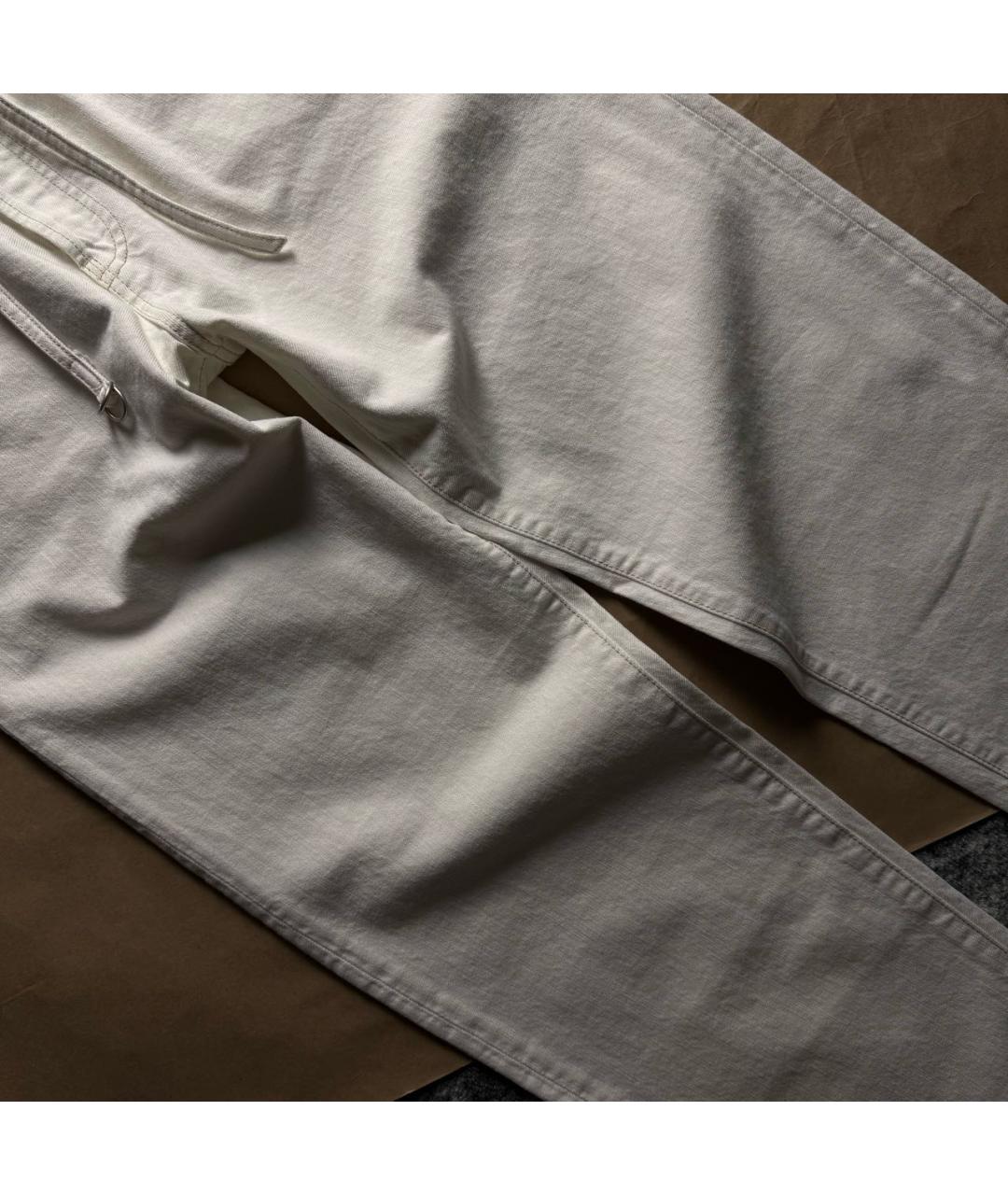 ACNE STUDIOS Бежевые хлопковые прямые джинсы, фото 5