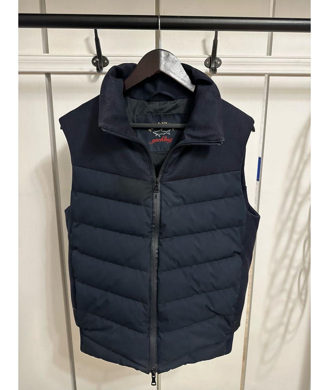 PAUL & SHARK Темно-синий полиэстеровый жилет, фото 2