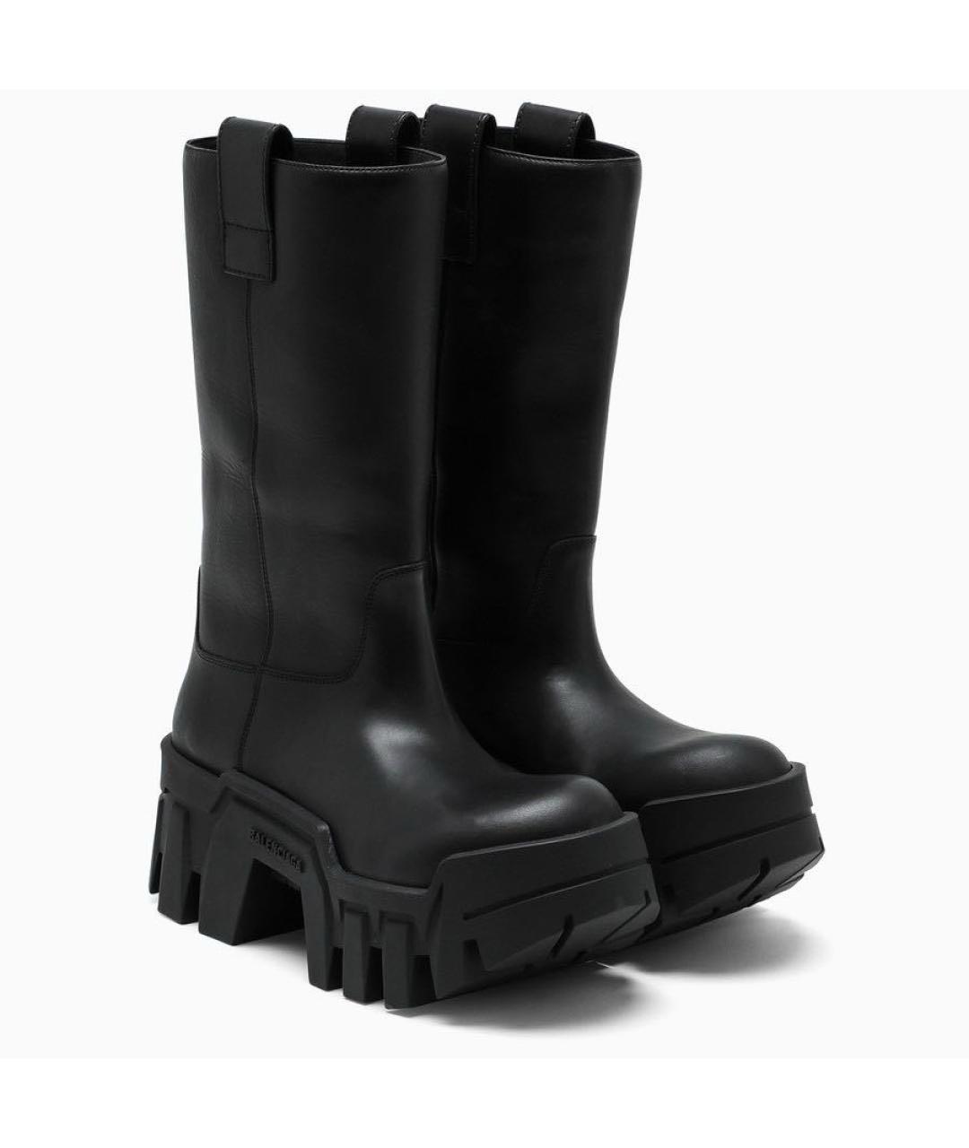 BALENCIAGA Коричневые кожаные высокие ботинки, фото 2