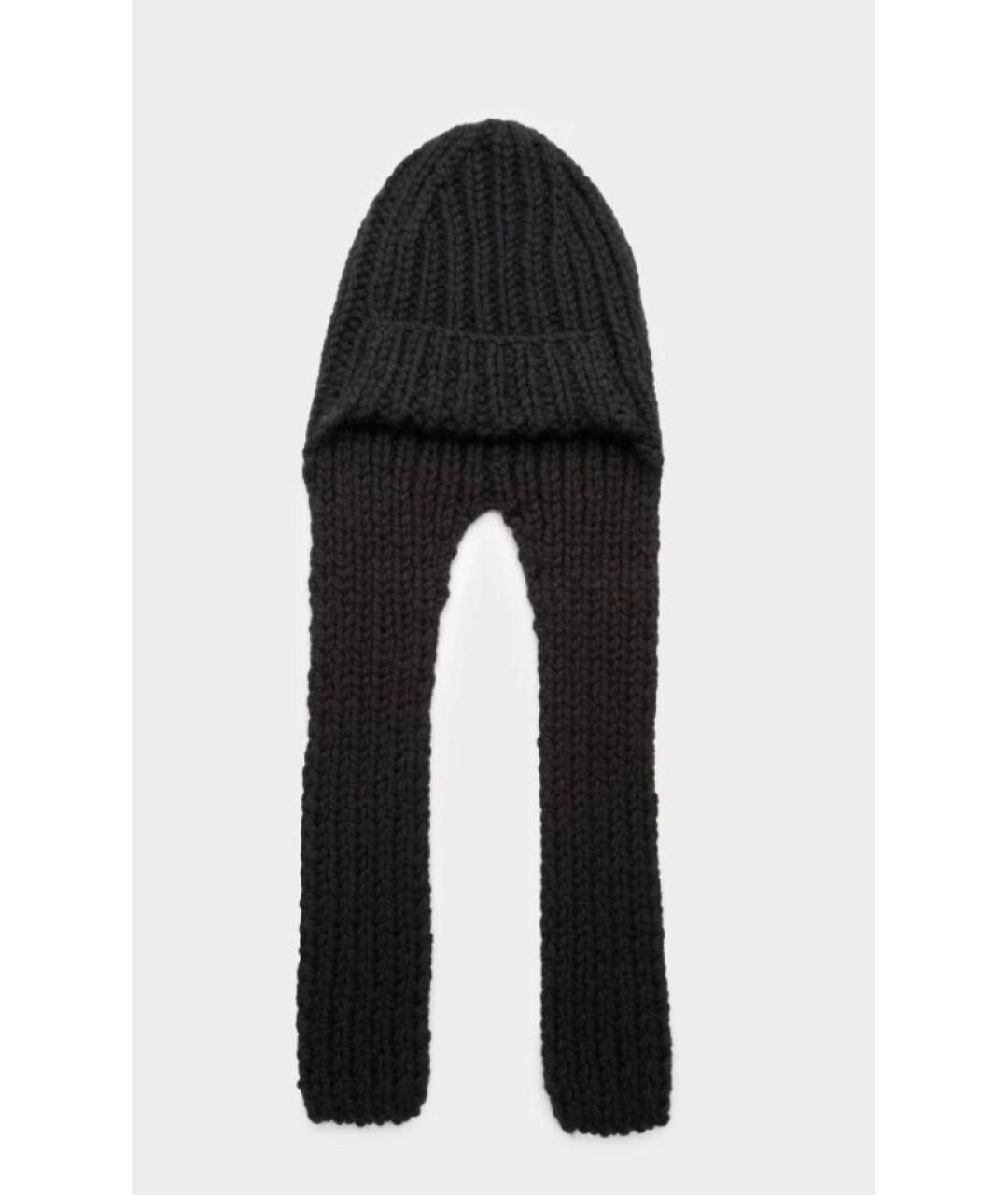 DRIES VAN NOTEN Черная шерстяная шапка, фото 8