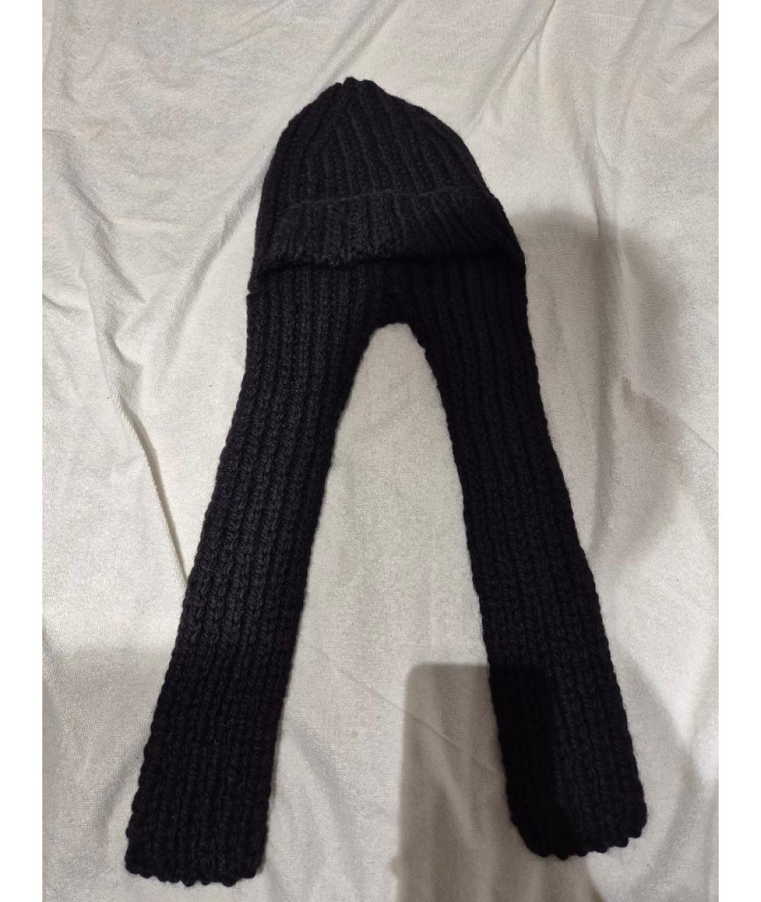 DRIES VAN NOTEN Черная шерстяная шапка, фото 5