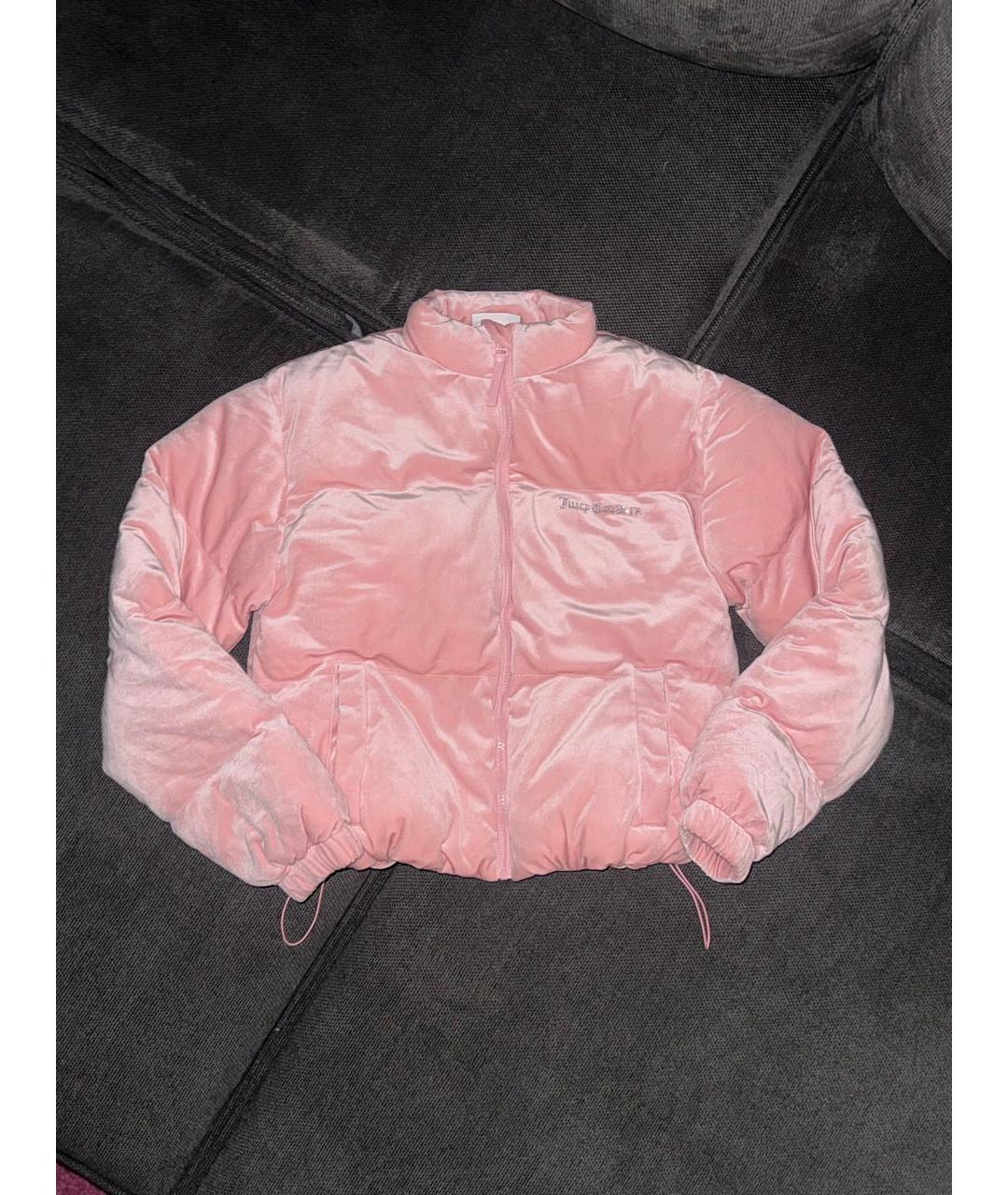 JUICY COUTURE Розовый велюровый пуховик, фото 6