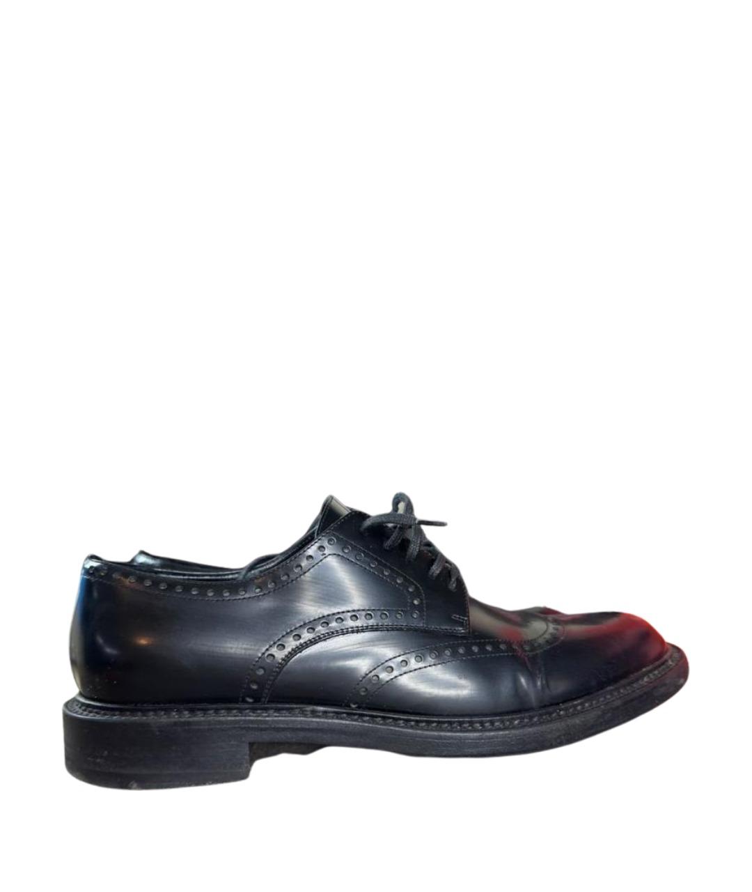 SAINT LAURENT Черные кожаные туфли, фото 1