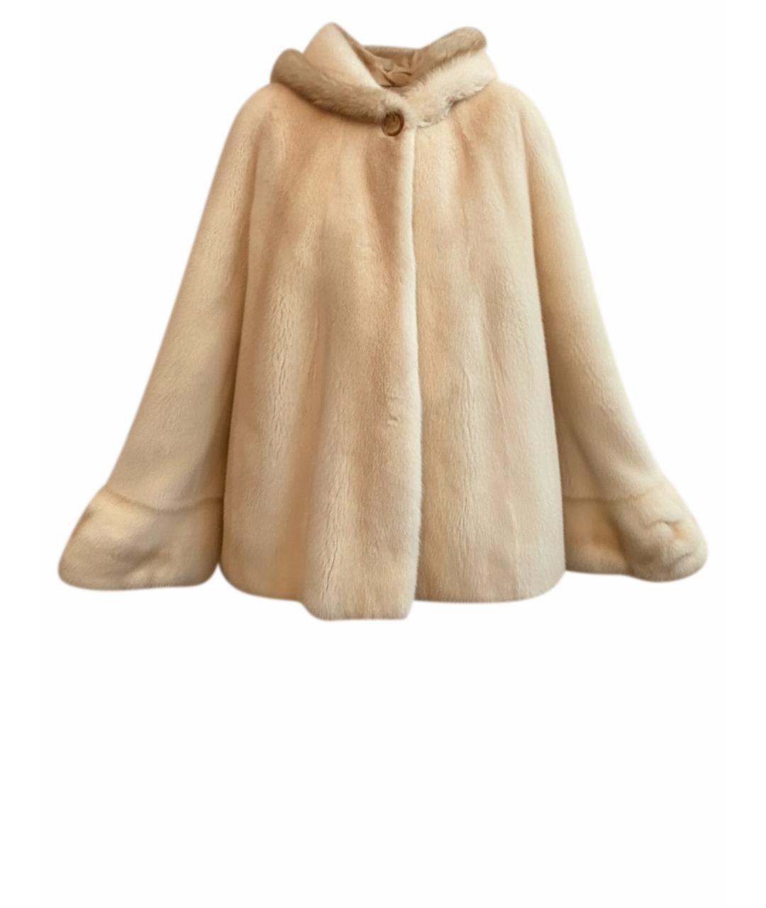BRASCHI Бежевая меховая шуба, фото 1