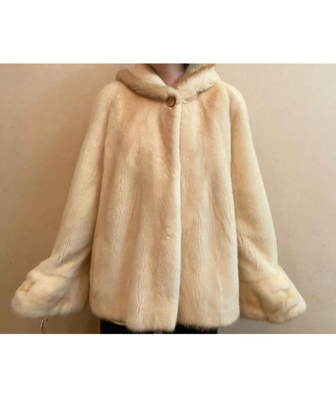 BRASCHI Бежевая меховая шуба, фото 7