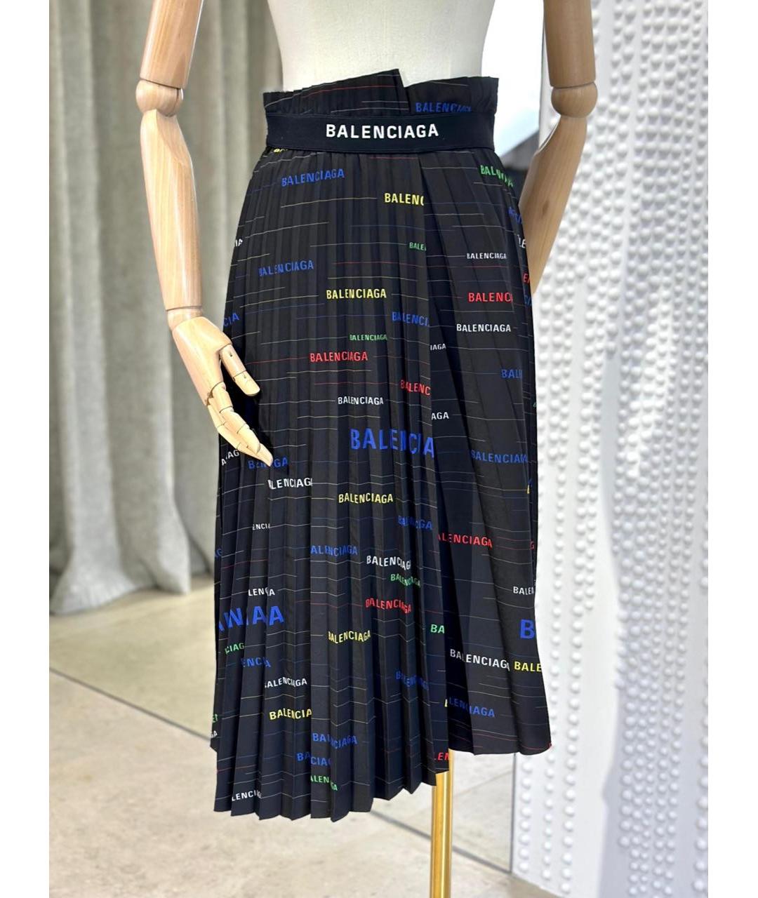 BALENCIAGA Мульти хлопковая юбка миди, фото 4