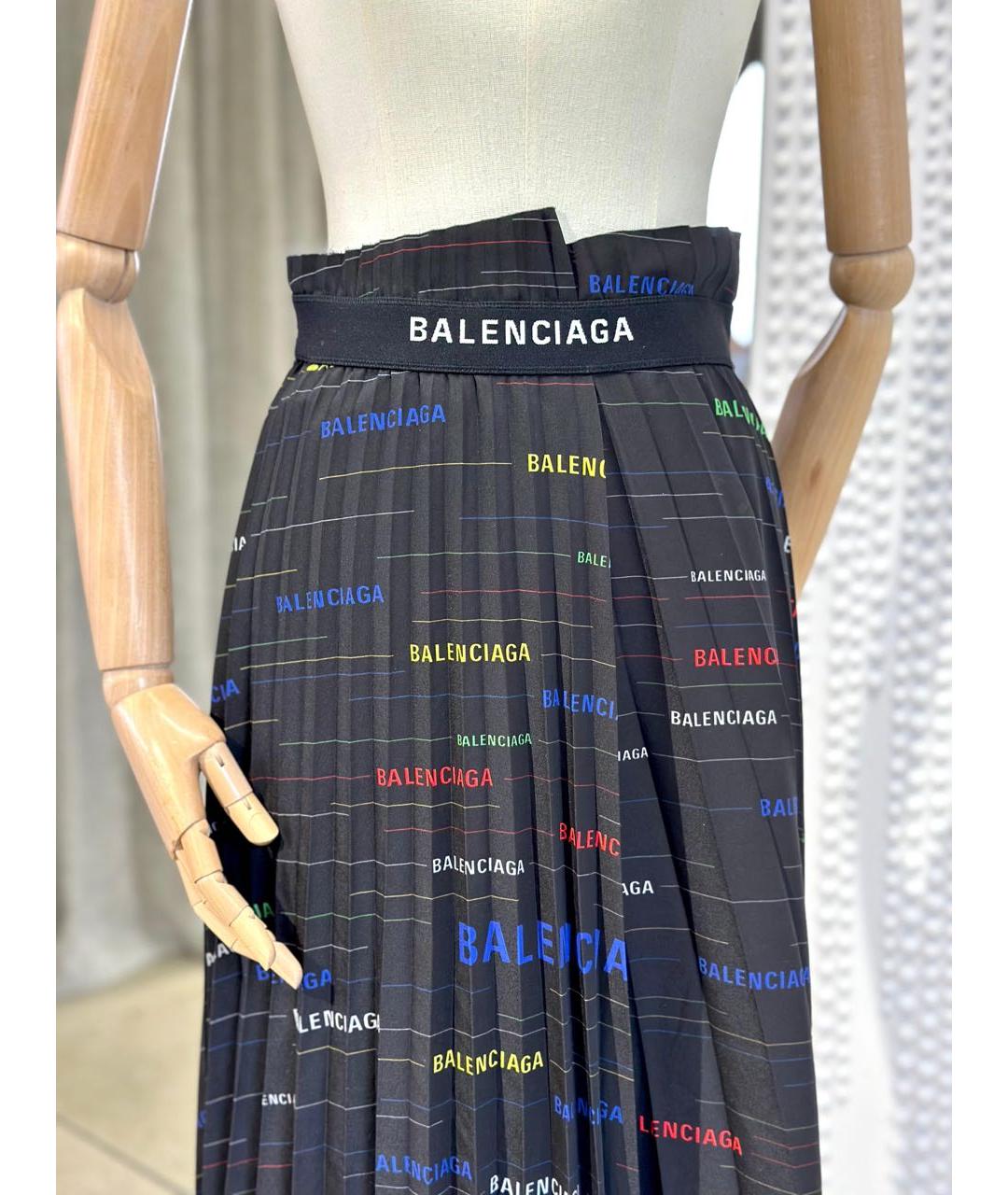 BALENCIAGA Мульти хлопковая юбка миди, фото 3