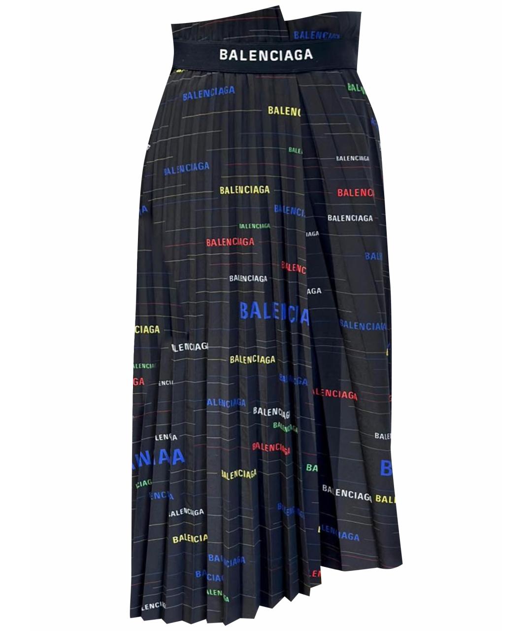 BALENCIAGA Мульти хлопковая юбка миди, фото 1