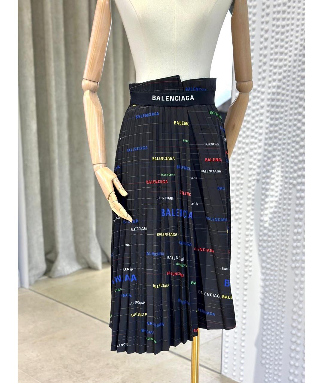 BALENCIAGA Мульти хлопковая юбка миди, фото 2