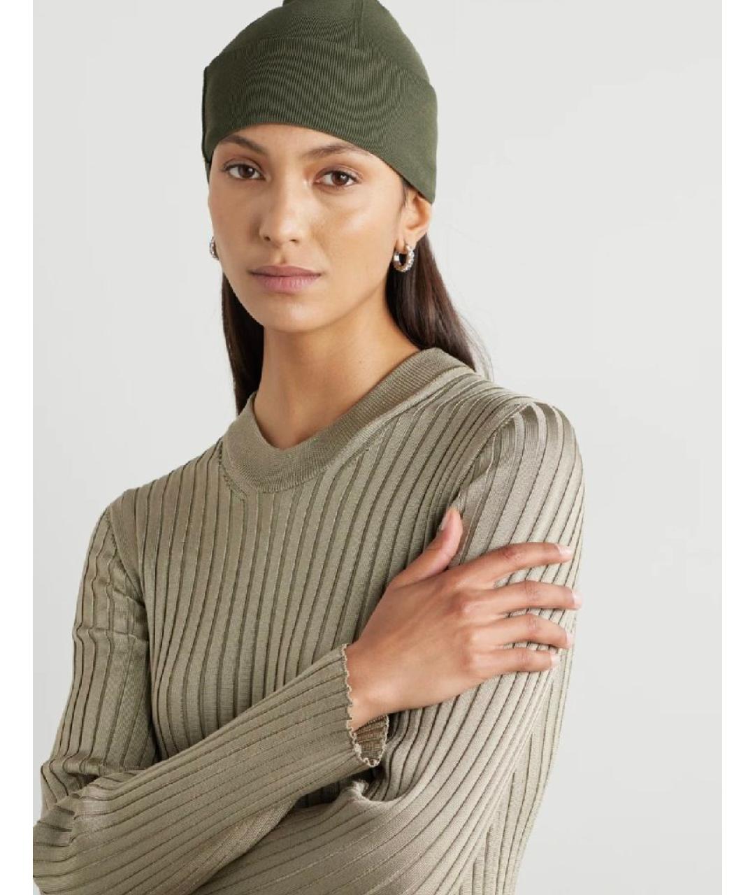 JIL SANDER Зеленая шапка, фото 4