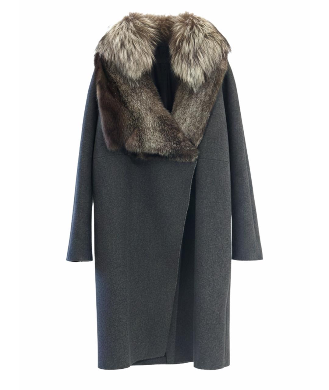 TOM FORD Серое шерстяное пальто, фото 1