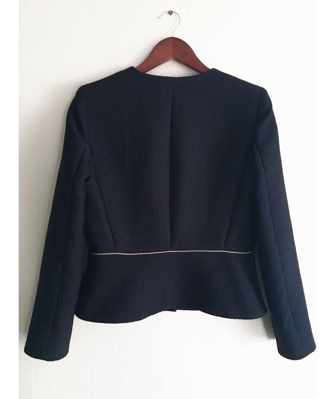 MAX MARA STUDIO Темно-синий шелковый жакет/пиджак, фото 6